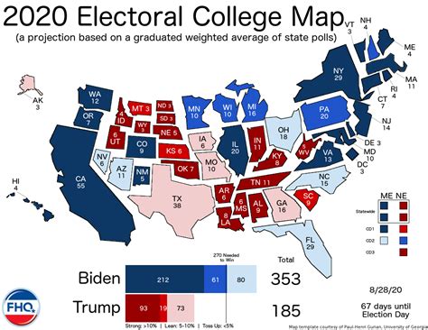 MAP Electoral College Map 2020 Projection